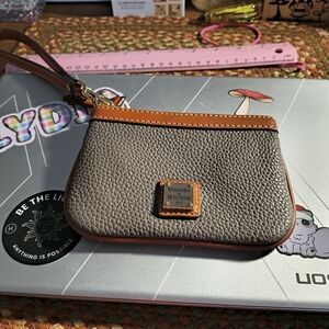 Dooney & Bourke Tan and Brown Wristlet